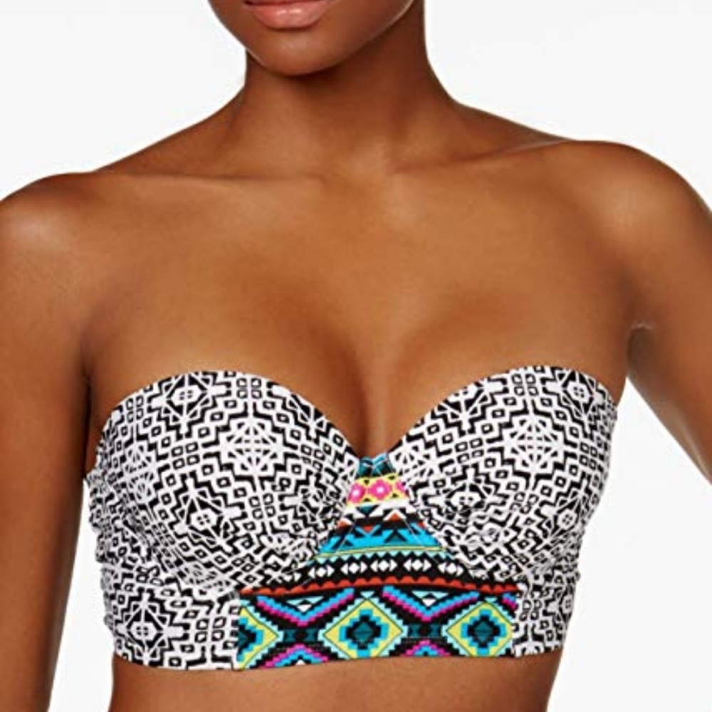 Hula Honey Desert Daze Push Up Bandeau Bikini Top